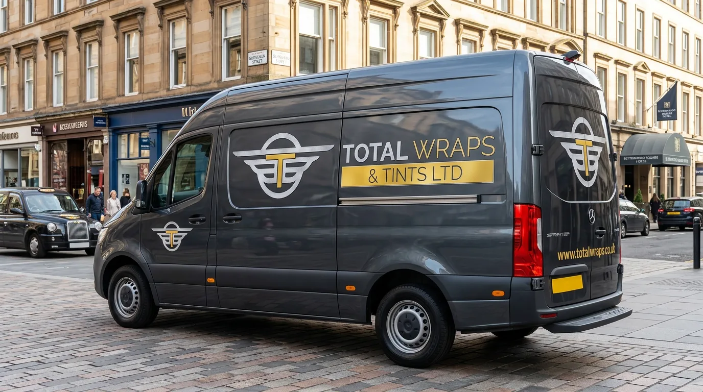 Total Wraps and Tints branded van serving Glasgow